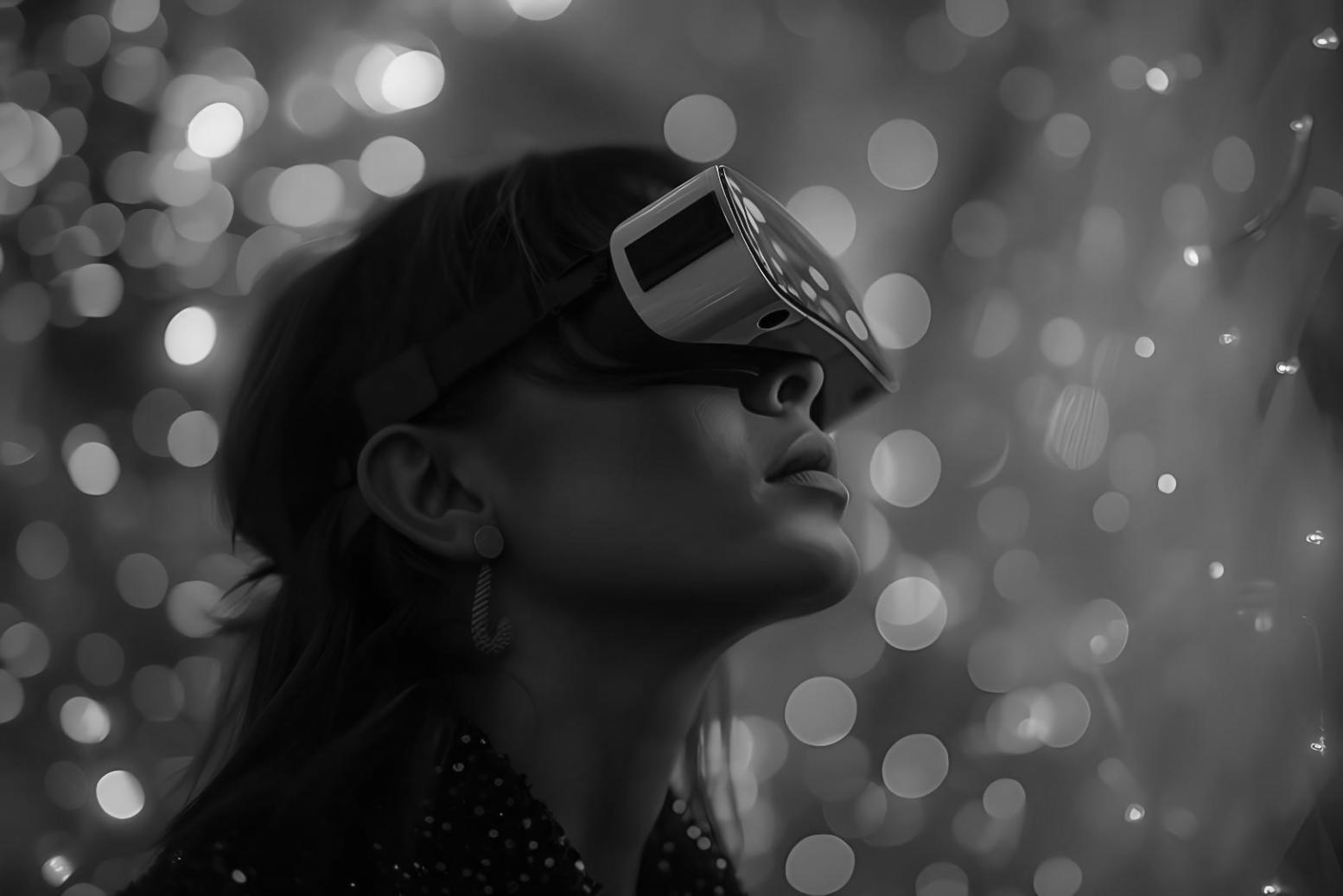 AR mobile development course visual — developer working with augmented reality interface on a smartphone